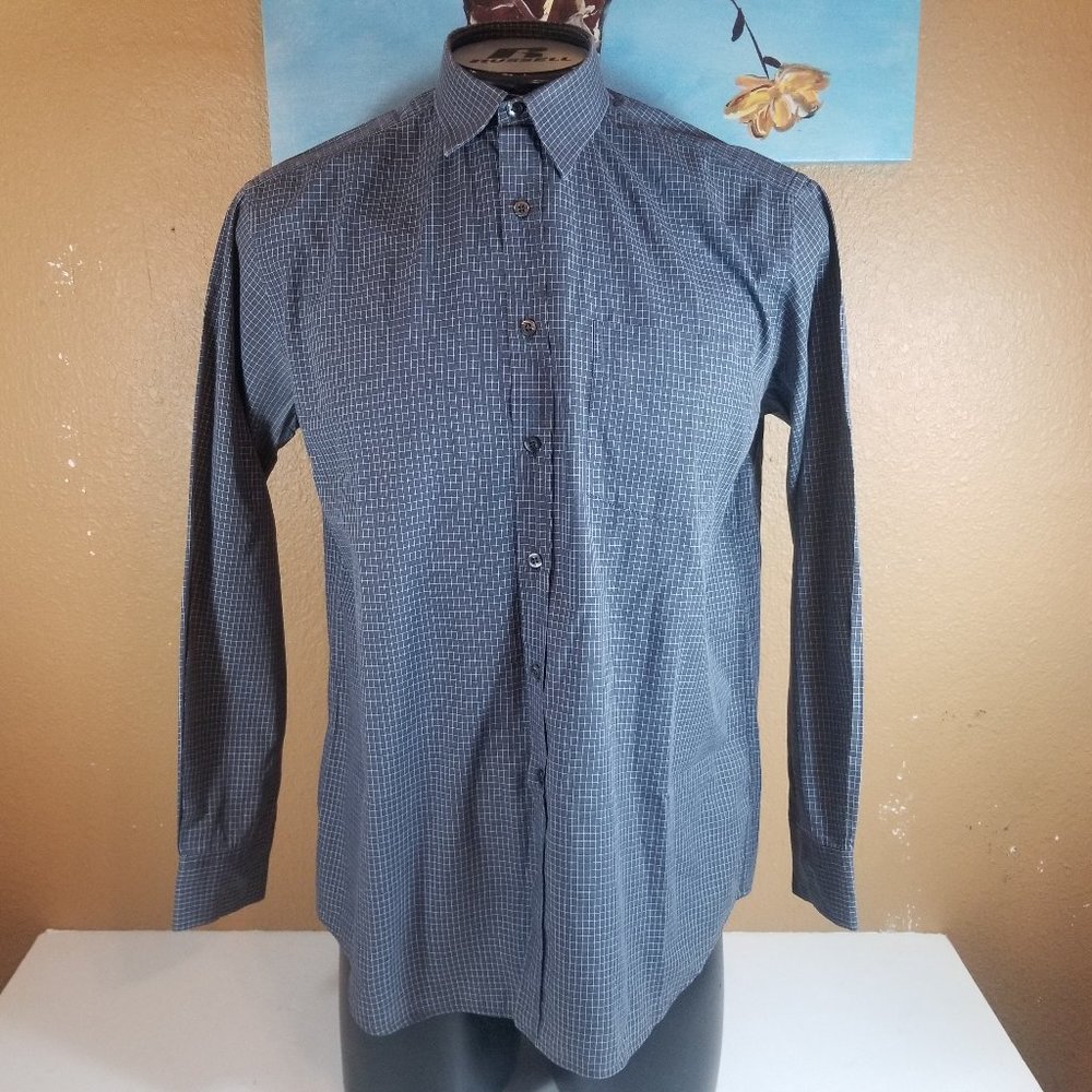 Paul Smith Plaids Gray Men Casual Shirt Siz15.5 39